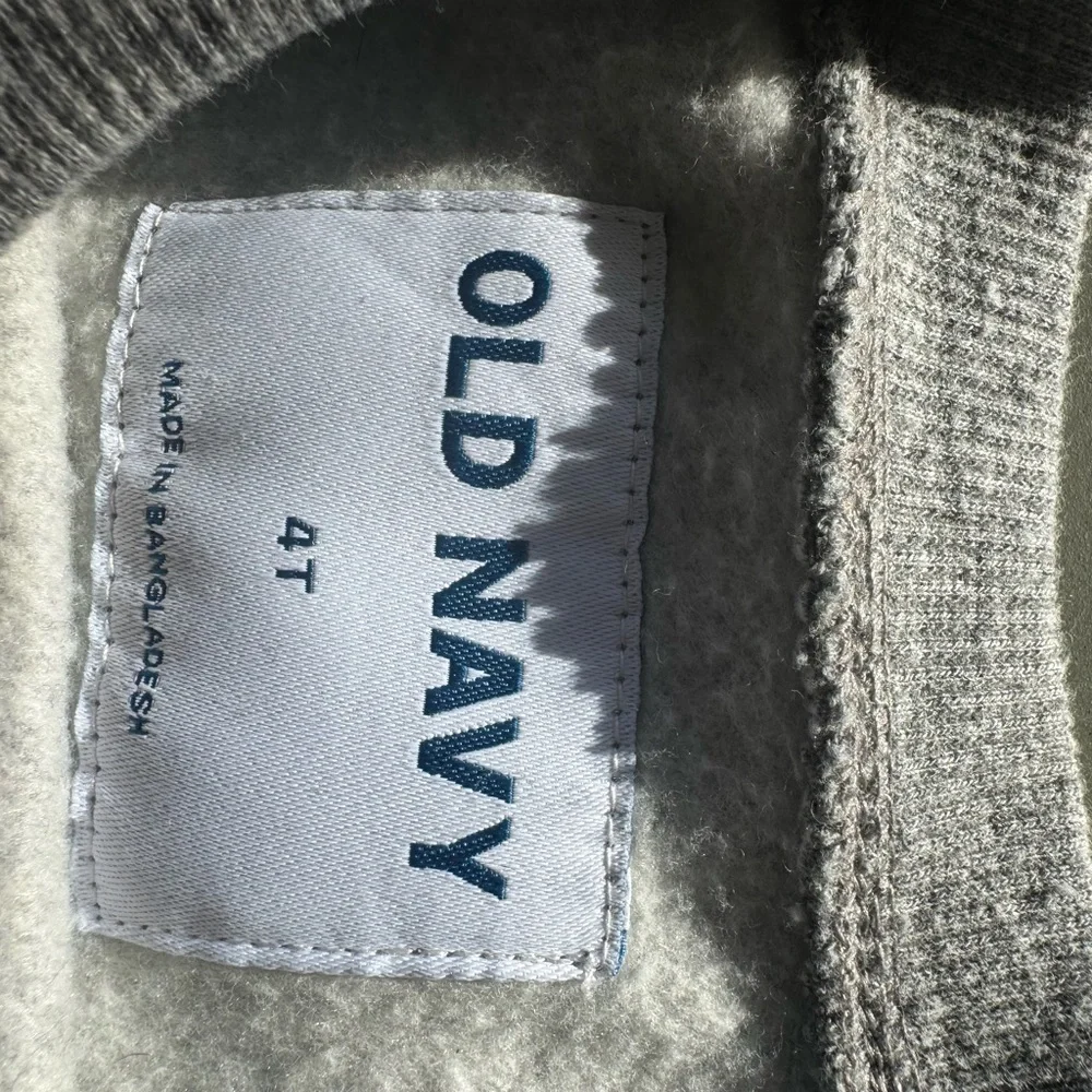 Old Navy Gray Sweatshirt with Red Heart Breaker Text